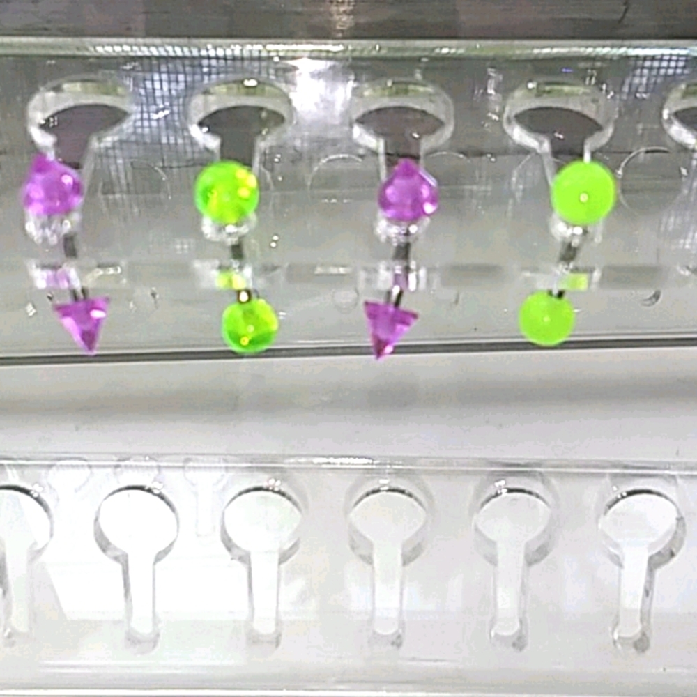 UV spike& ball eyebrow/vertical labret rings🌟🔥💀